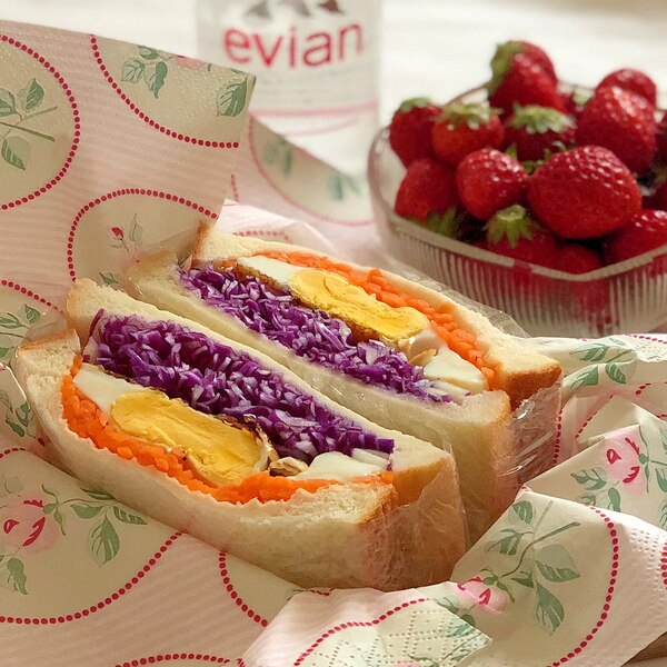 シンプル キャベツとたまごと人参のサンドイッチ レシピ 作り方 By まかろん 楽天レシピ シンプル キャベツとたまごと人参のサンドイッチ レシピ 作り方 By まかろん 楽天レシピ