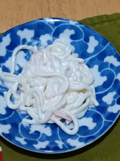 今日は、カニカマきゅうりDeパスタサラダ