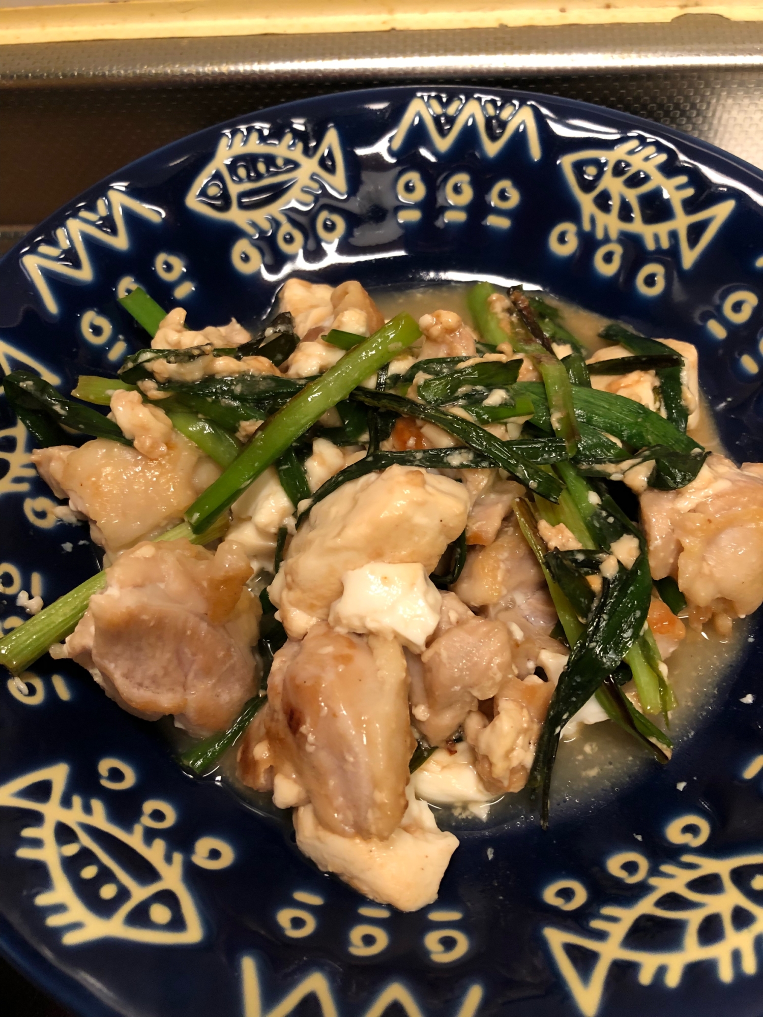 ヘルシー♪鶏肉とニラのチャンプル^_^