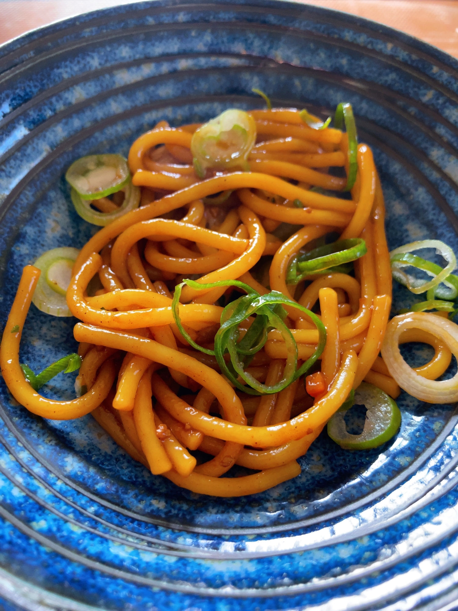 ソフト麺でネギ焼きそば