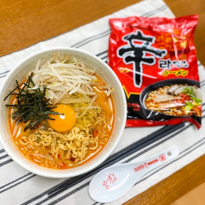 はじめまして！辛ラーメンをマイルドにしたいな〜と思ってこちらのレシピを発見しました！辛さがまろやかになっておいしかったです★+生卵でさらにマイルドにしました！