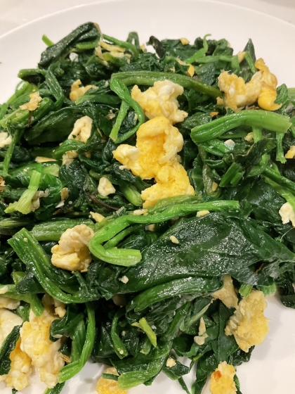 簡単でうまい！ほうれん草の卵炒め