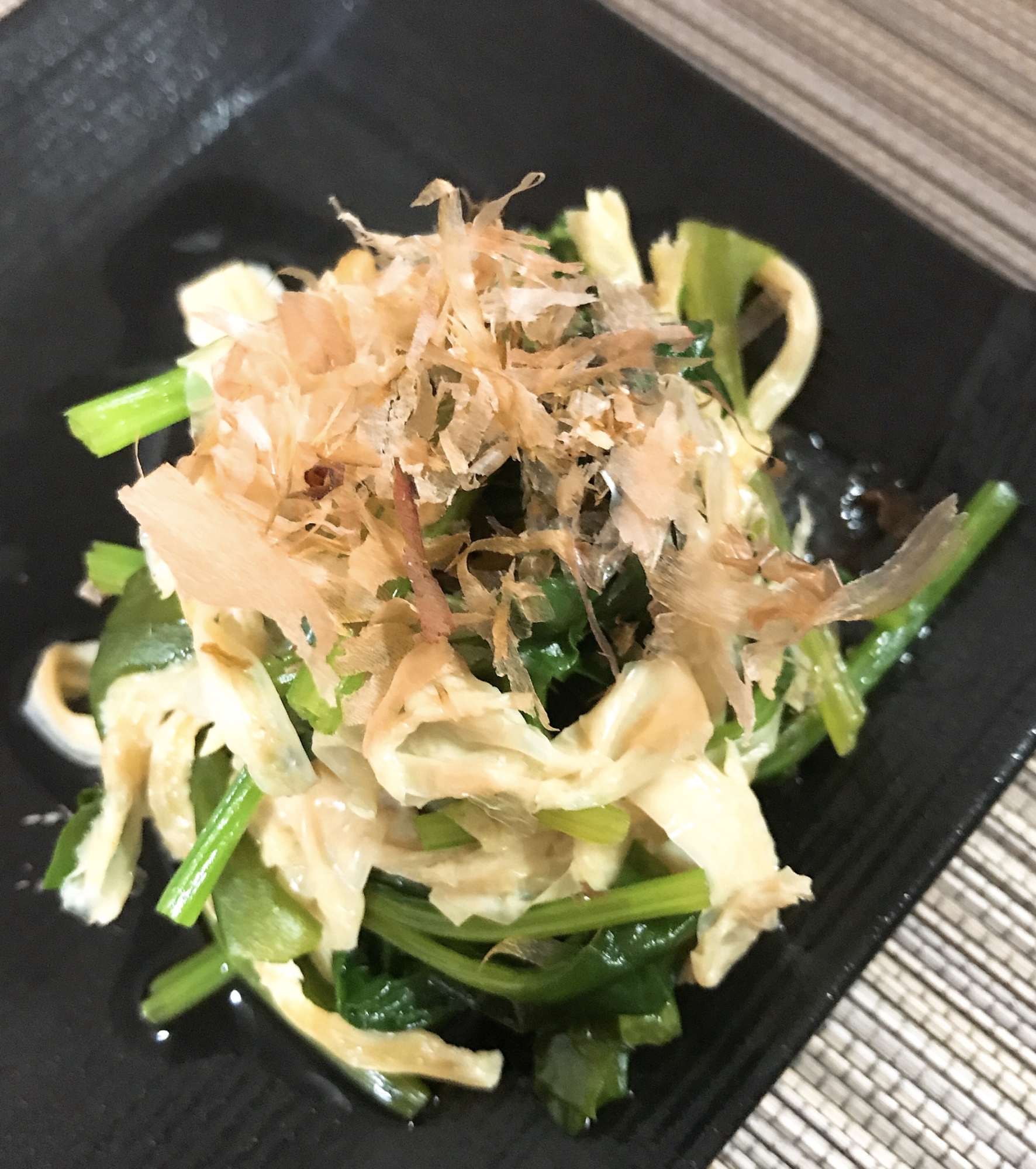 ほうれん草と乾燥湯葉の煮浸し★