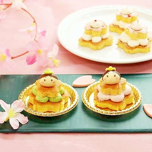 米粉で作る♪おひなさまプチケーキ