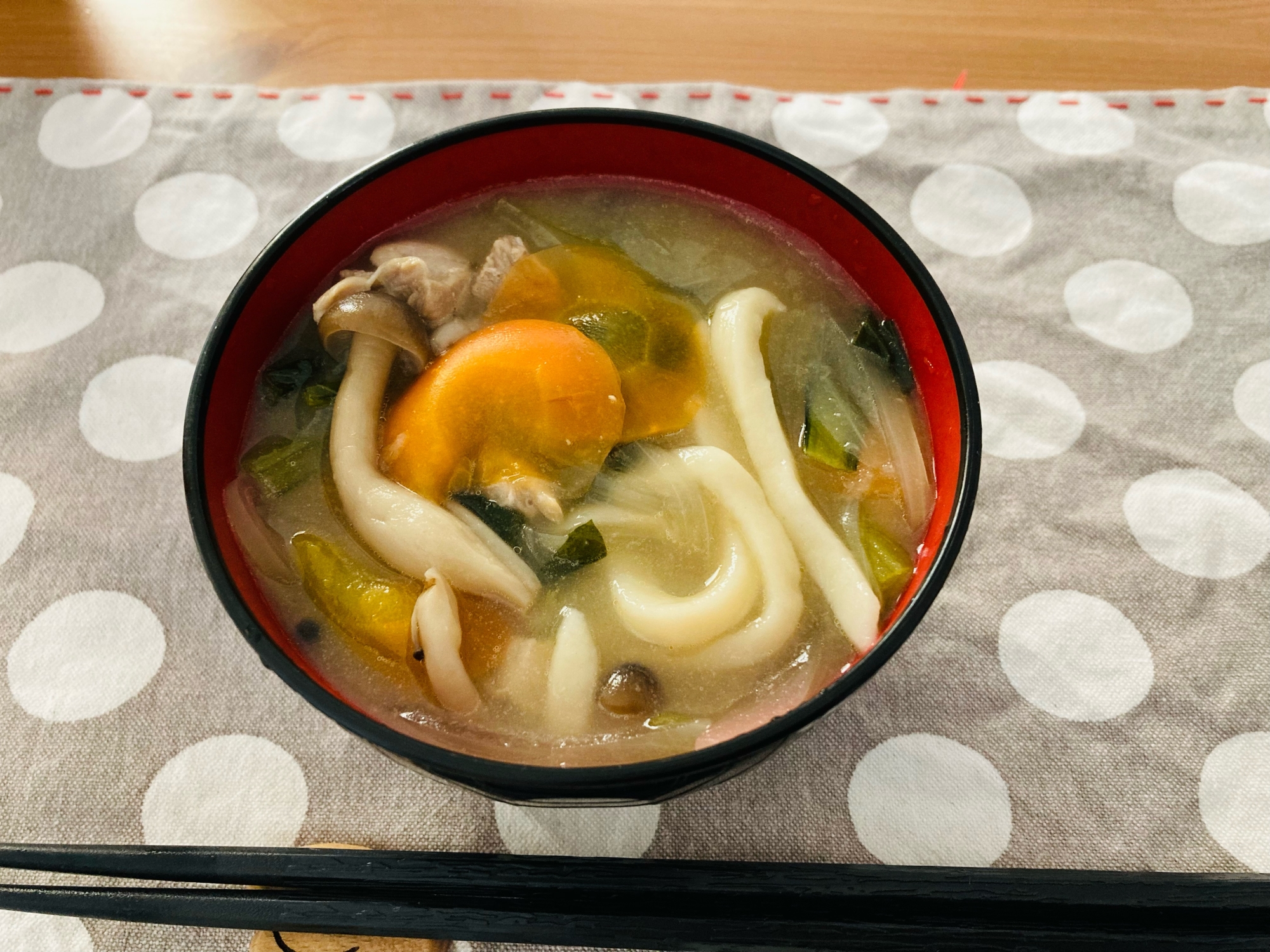 麺つゆで簡単！味噌煮込みうどん