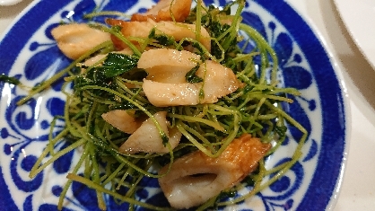 味付け簡単☆ちくわ&豆苗炒め