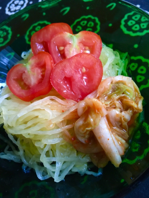 キムチのせそうめんかぼちゃ