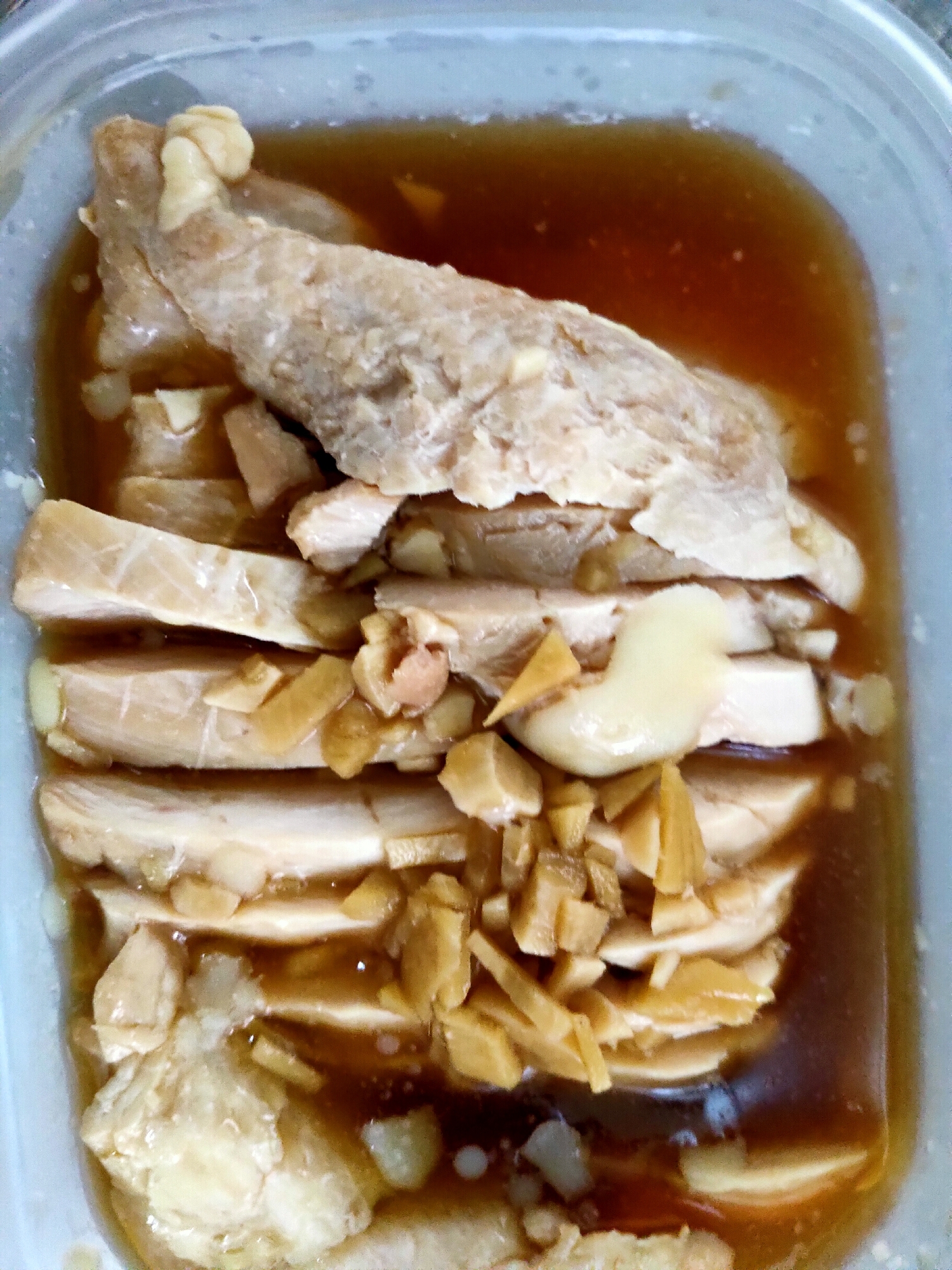 レンジで鶏胸肉のチャーシュー 2