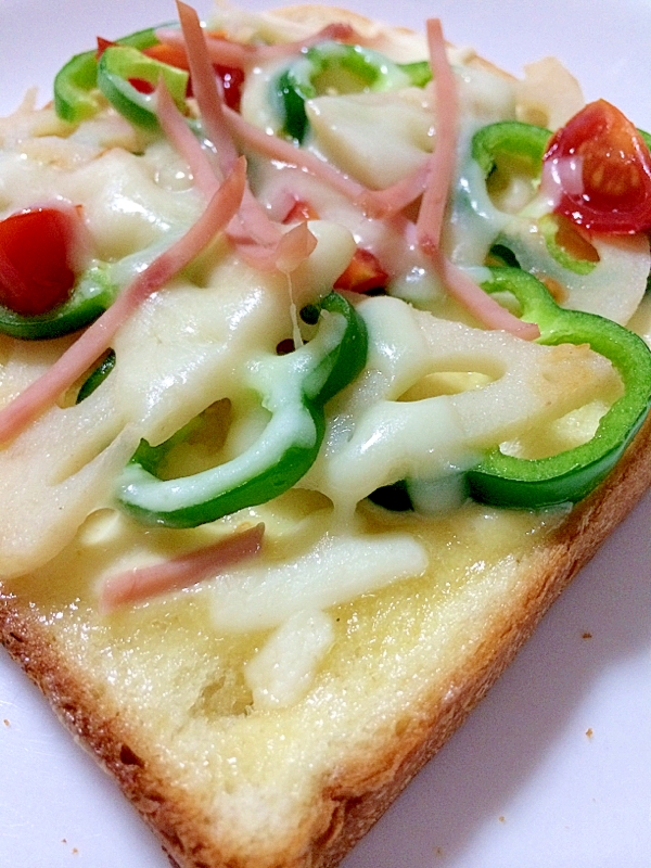 タルタル＆マヨネーズの野菜ピザトースト