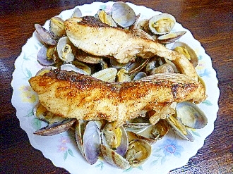 簡単♡鯛＆あさりのバターソテー