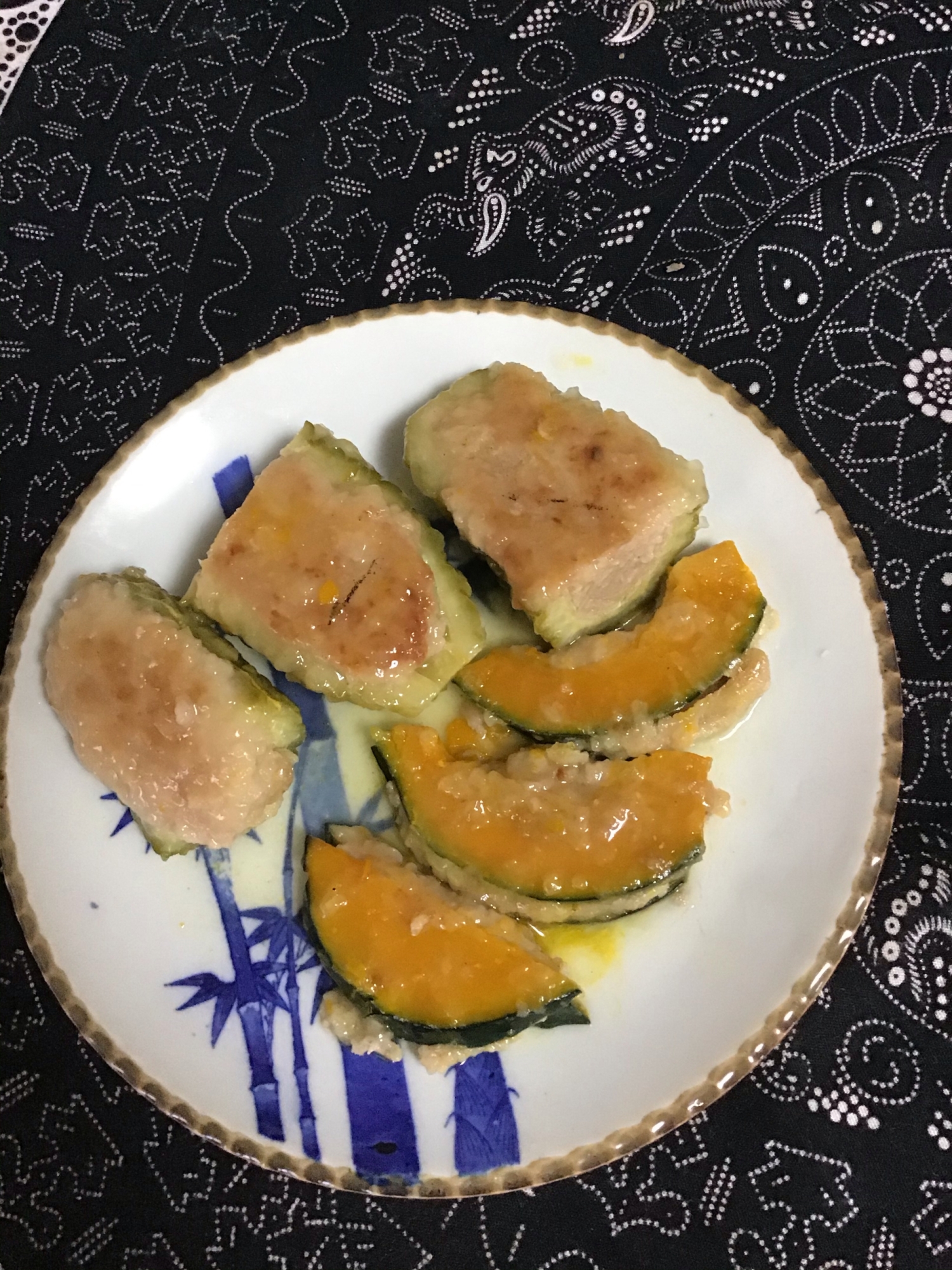 つくったよレポート ゴーヤとかぼちゃの肉詰めあんかけ 楽天レシピ