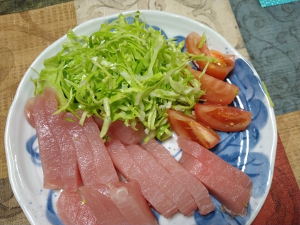 刺身と野菜