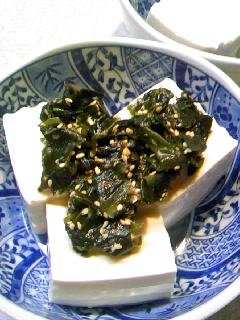 ワカメの酢味噌あえ冷奴