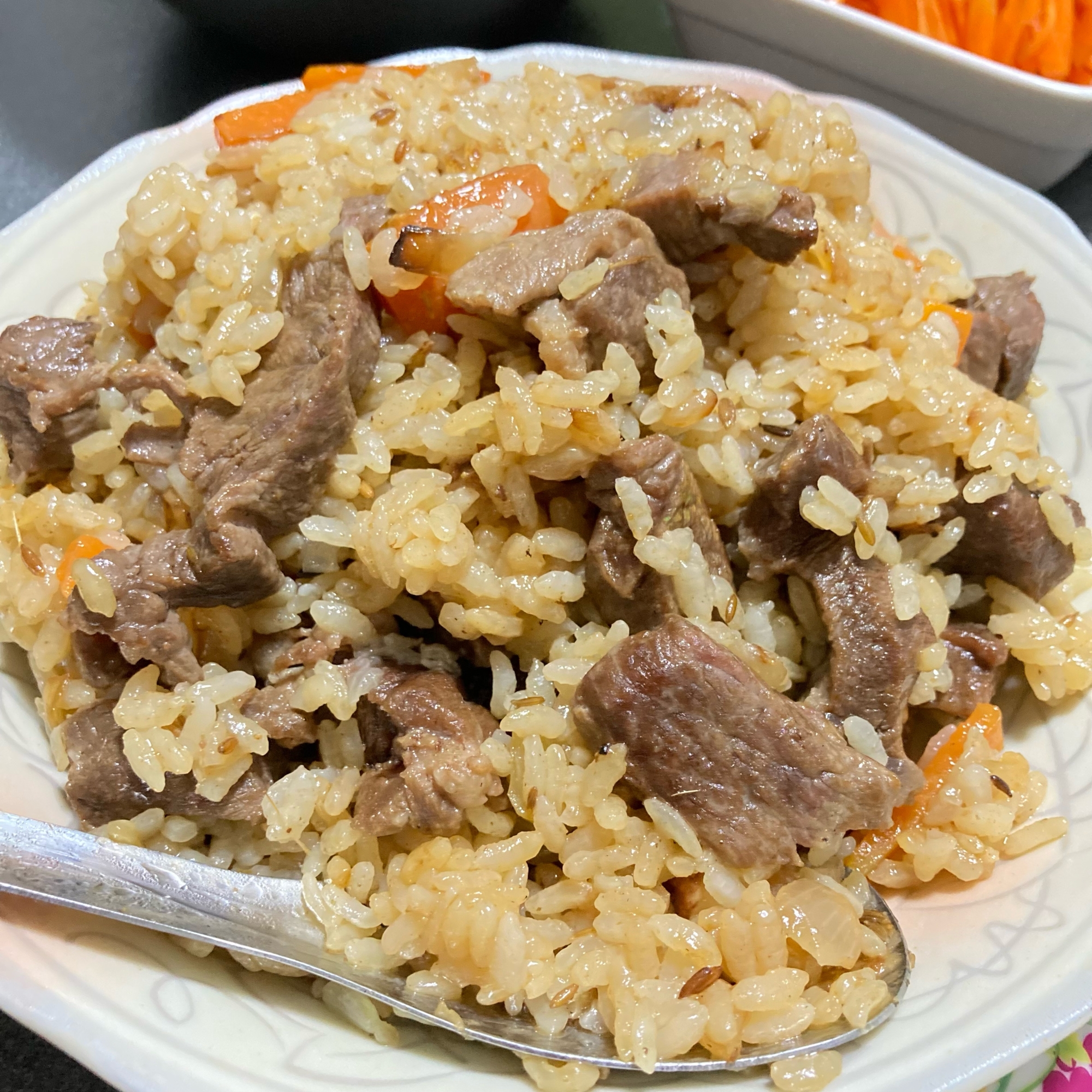 マトンのプロフ(ピラフ、お鍋で炊き込みごはん)