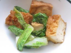 ほんのり甘い☆山東菜と厚揚げの炒め煮