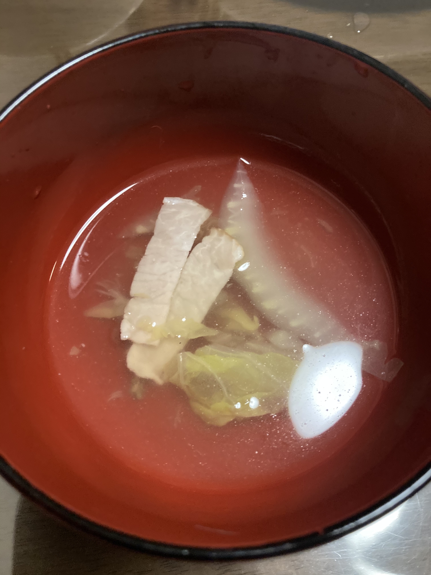 白菜とベーコンのスープ^_^