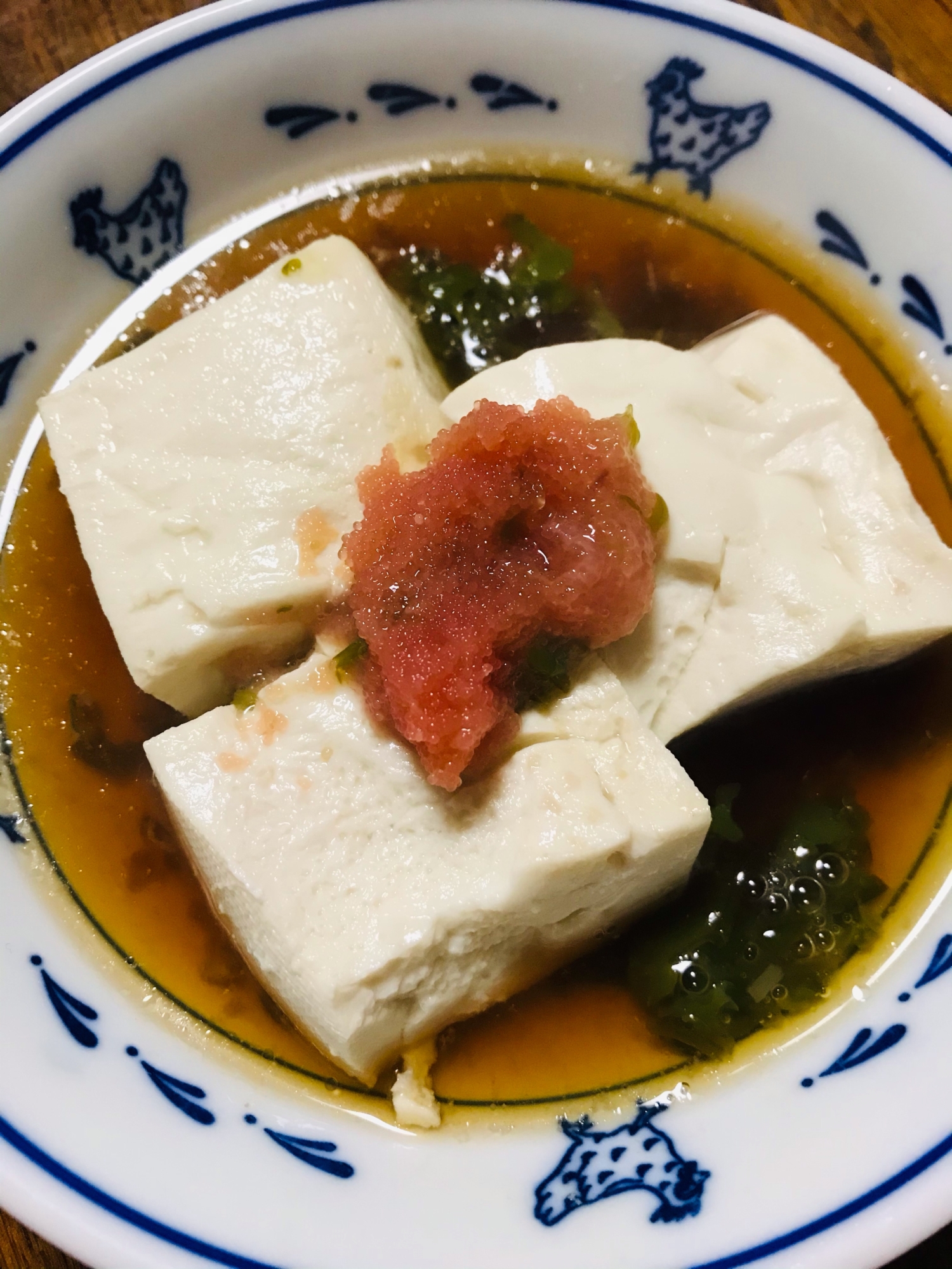 湯豆腐のタラコのせ