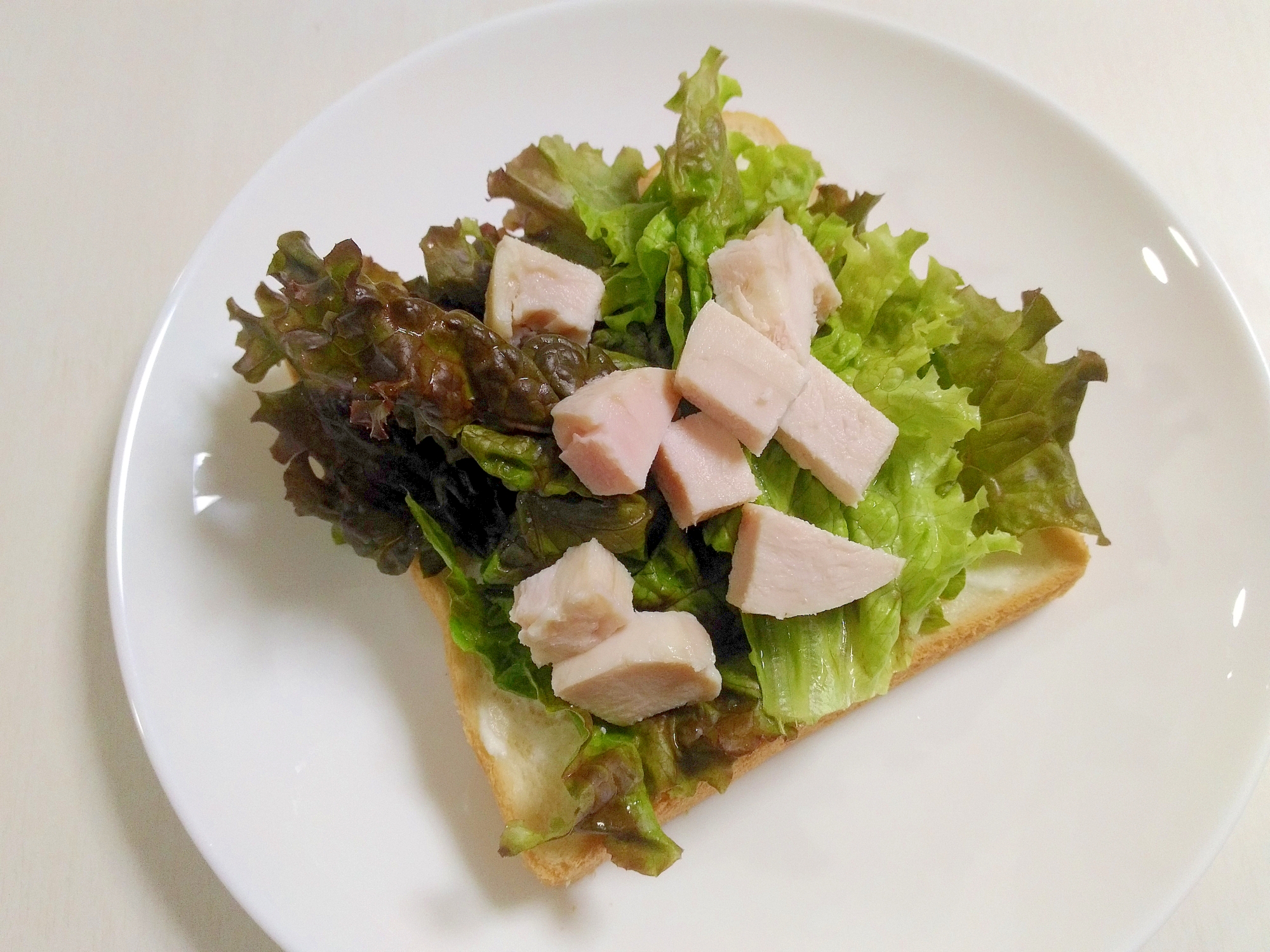 朝食に 鶏ハムとカッテージチーズのサラダトースト レシピ 作り方 By うーころちゃん 楽天レシピ