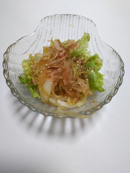 もりもり食べられる！ レタスと玉ねぎの和風サラダ