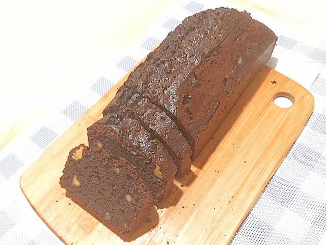 どっしり濃厚!チョコとピールのパウンドケーキ♪