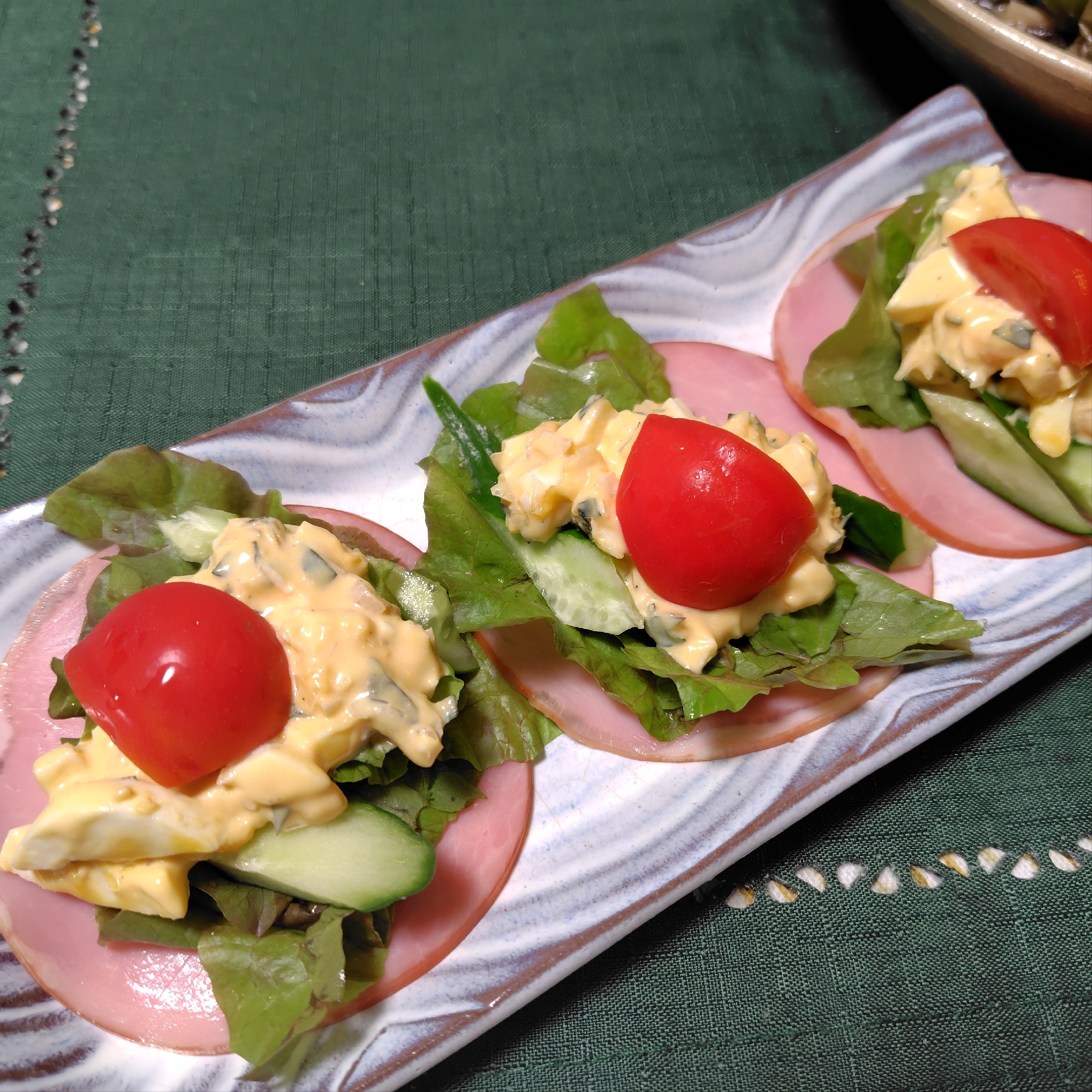 5分で！タルタルマヨサラダハム包み