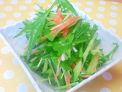 水菜＆きゅうりのサラダ