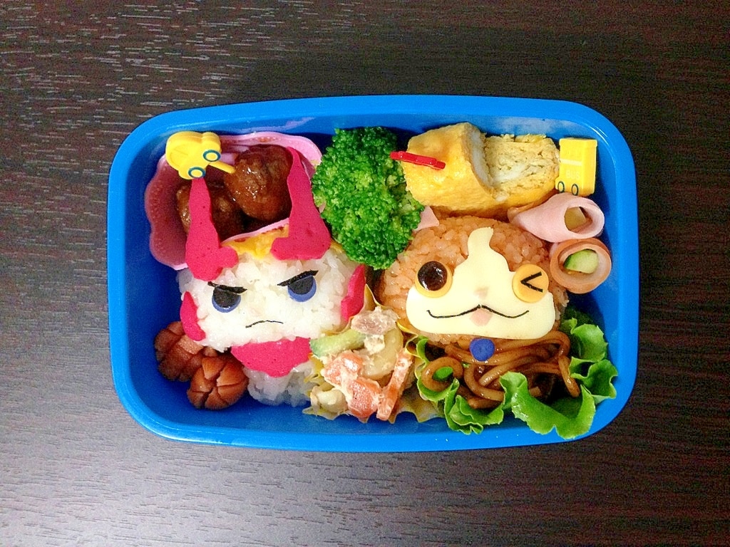 キャラ弁 妖怪ウォッチ ジバニャン しゅらコマ レシピ 作り方 By ｋｅｎ 楽天レシピ