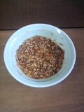 使いきり量の少なめ、韓国唐辛子の粗引き代用で作ってみました（謝）
焼き海苔とご飯で美味しかったです☆冷奴のタレにもよさそうです！ごちそうさまでした＾＾