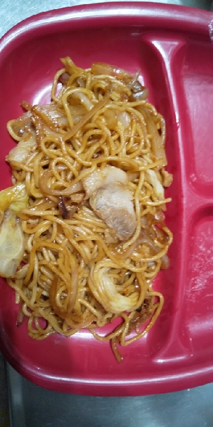 豚バラ焼きそば