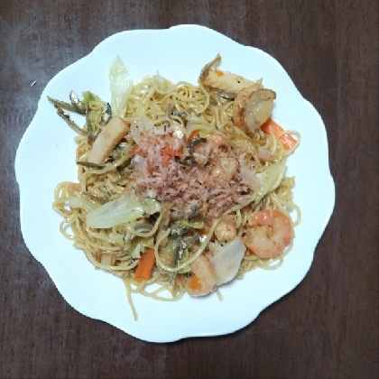シーフードミックスで簡単☆海鮮塩焼きそば