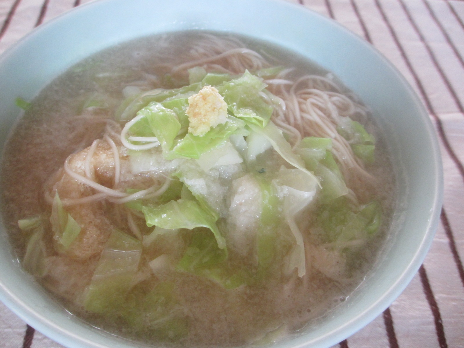 キャベツのみぞれにゅうめん