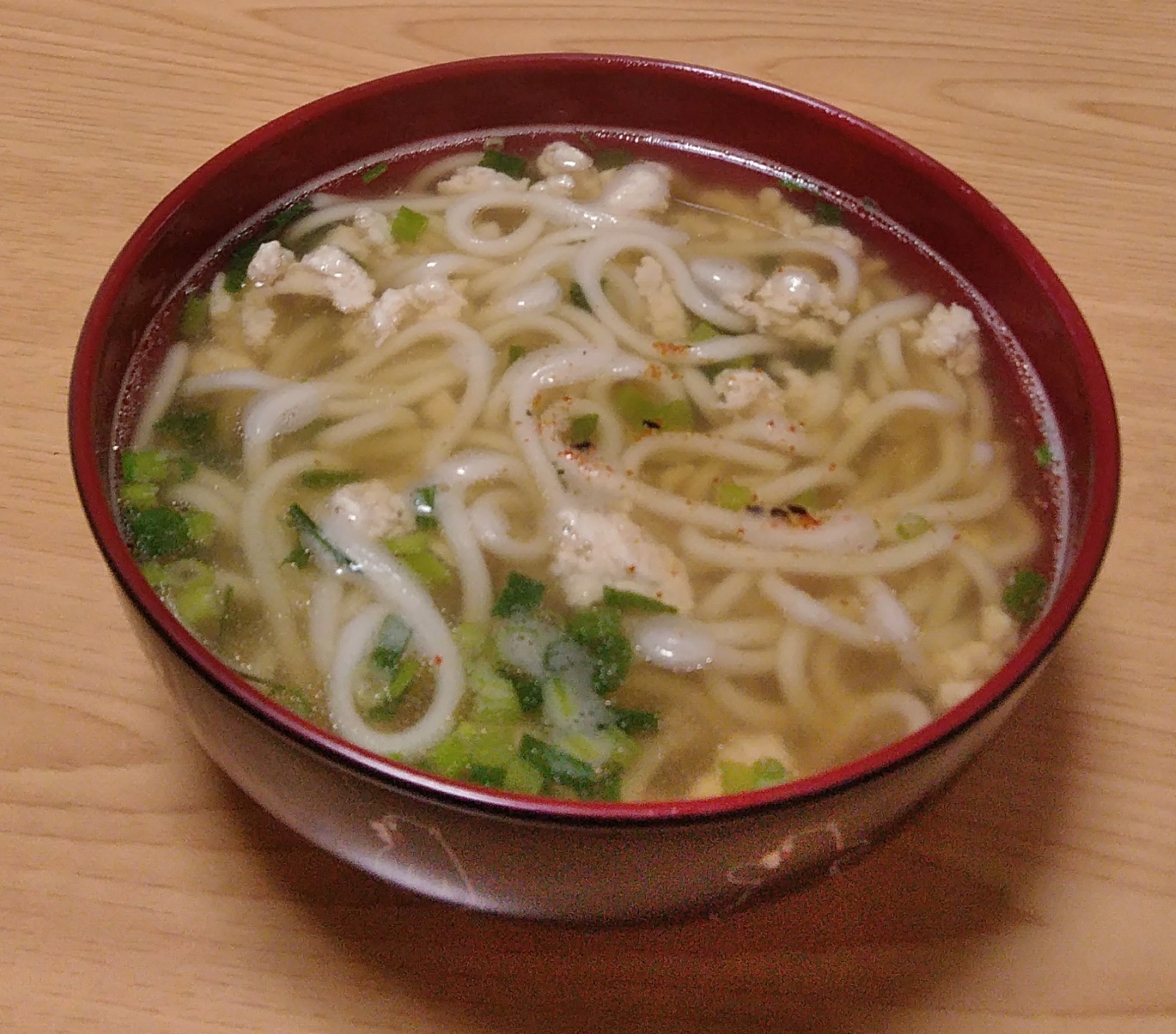 鶏そぼろ入り♪うどん