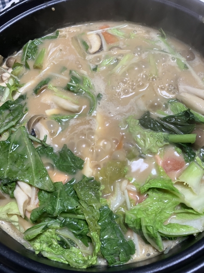 ホカホカあったまる～♡(^^)豚肉と野菜の酒粕鍋♪