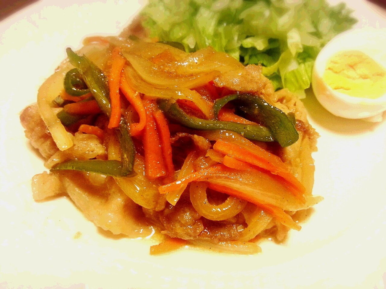 簡単！ 豚肉と野菜のニンニク醤油炒め☆