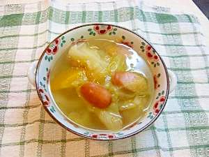 スープバリエ☆♯３キャベツとウィンナーのスープ