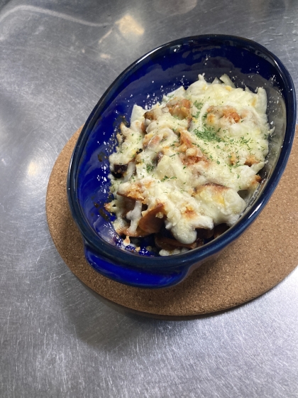 とろとろ茄子とボロニアソーセージのチーズ焼きꕤ୭*