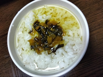 高菜でお茶漬け