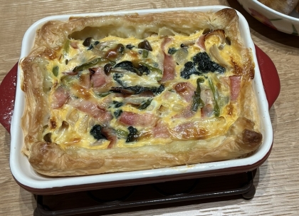 今回は丸型ではなく四角で作ってみました。
美味しく作ることができました。