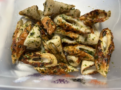 エリンギと竹輪の磯部マヨ焼き