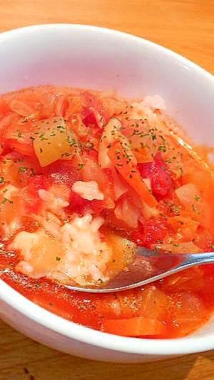 トマトスープdeごはん