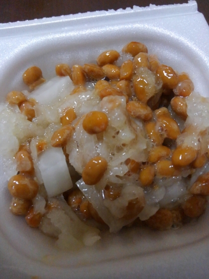 おろしでさっぱり、たくあんで食感プラス☆☆
さっぱり食べやすい納豆でした♪
