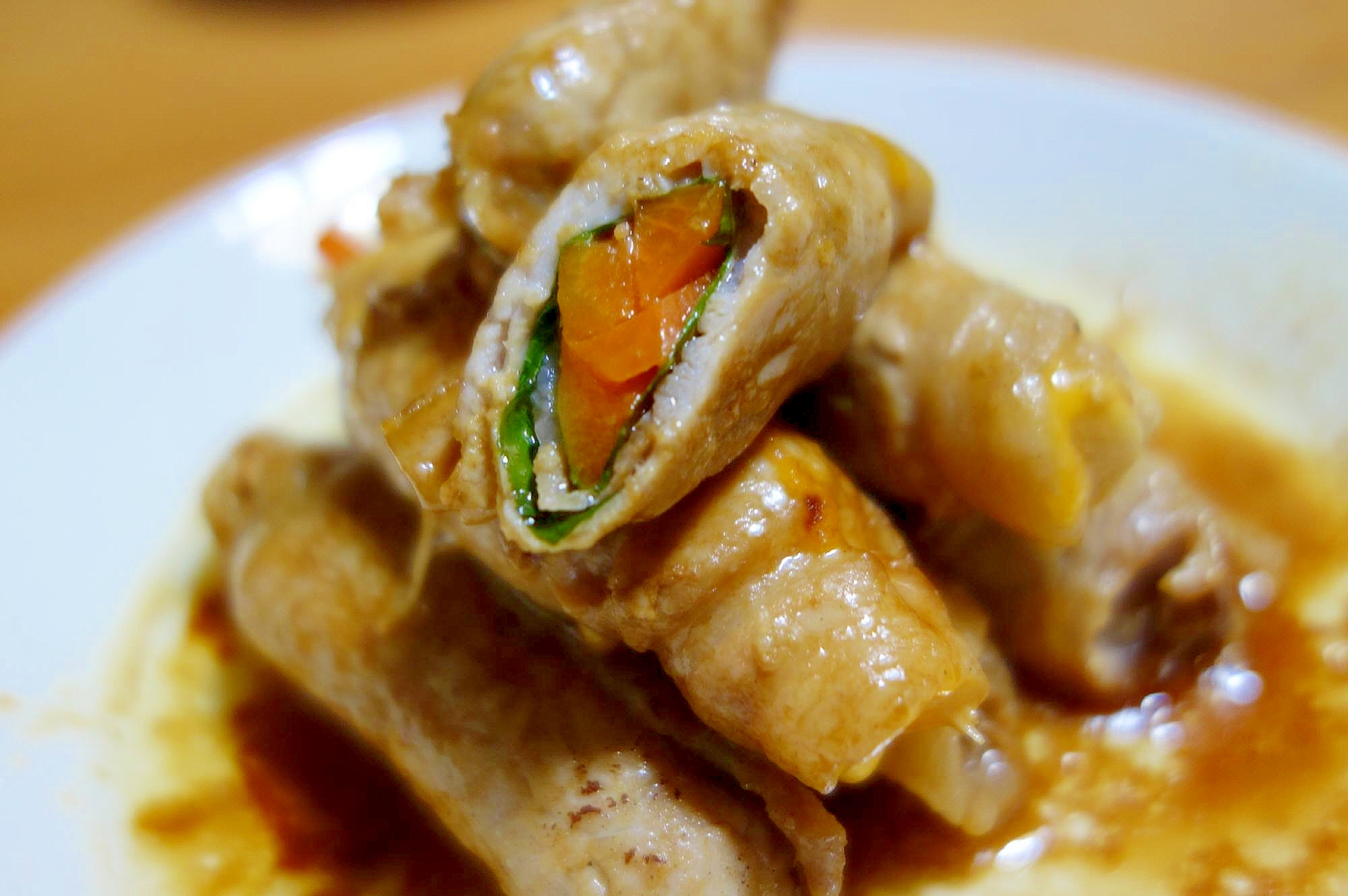 大葉でさっぱり!。しそ豚肉巻き。