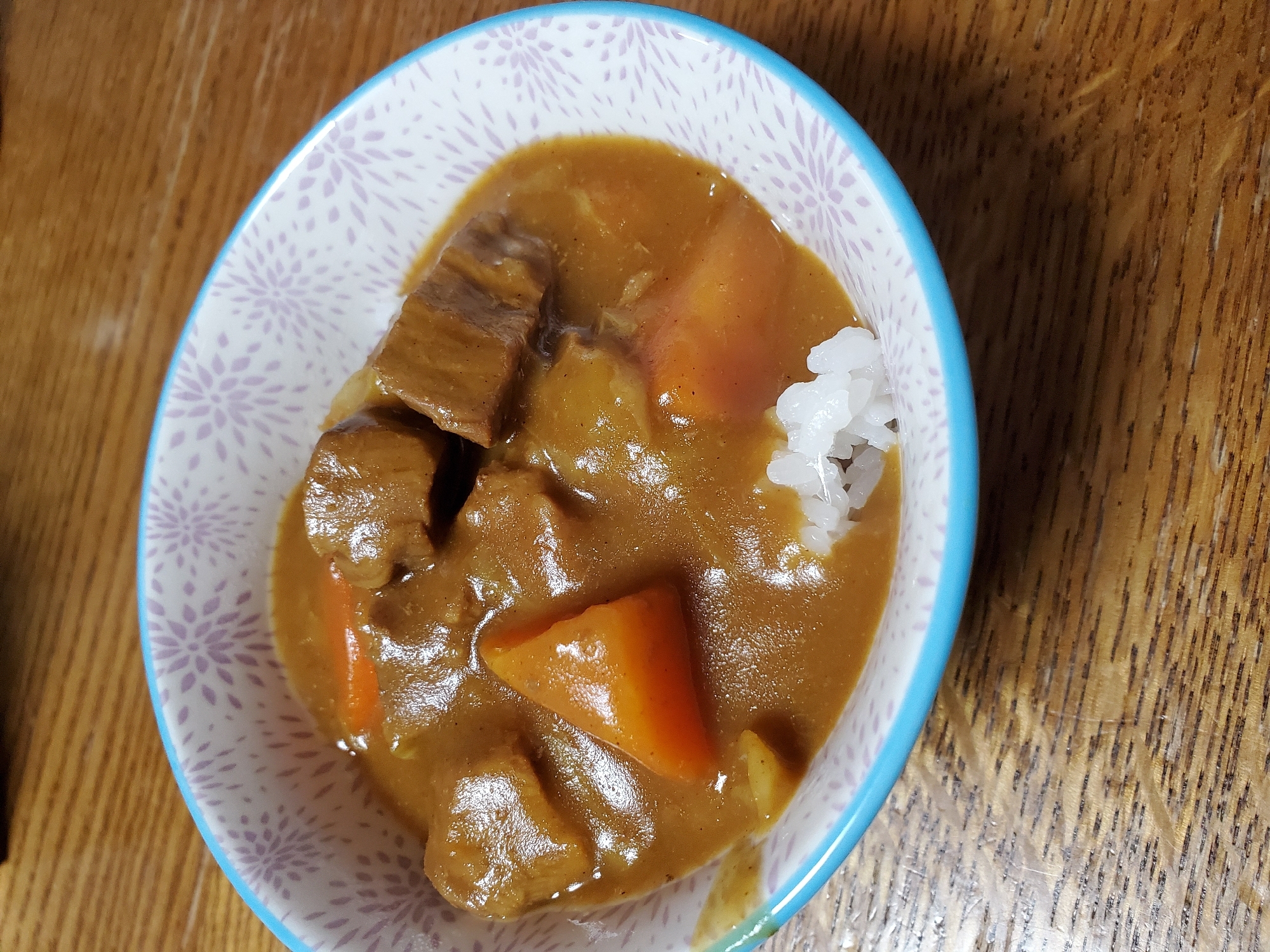 人参とキャベツの牛肉カレー