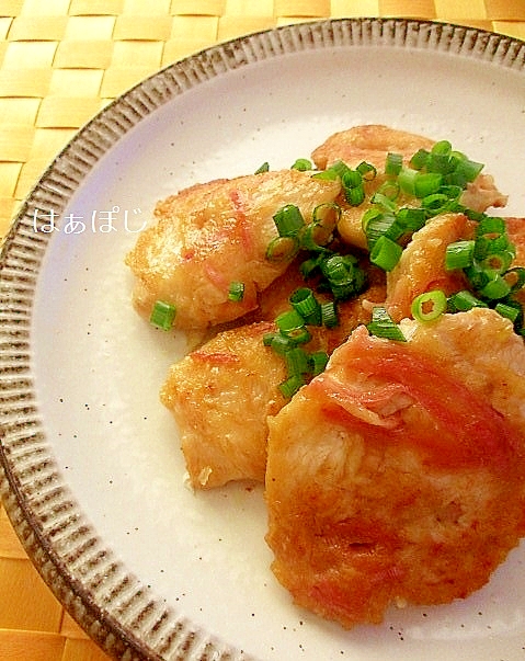 鷄むね肉と紅しょうがのまとめ焼き