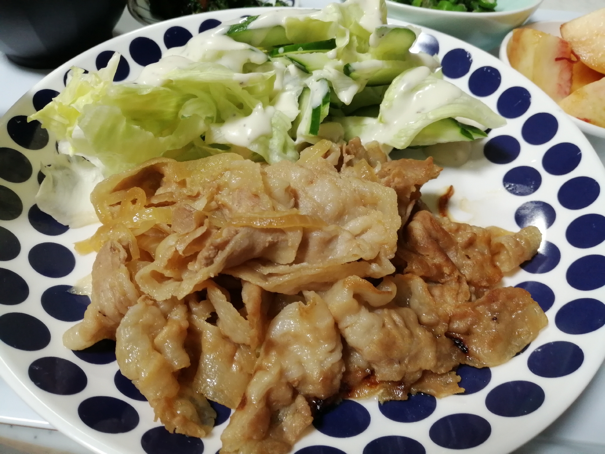 しゃぶしゃぶ肉のしょうが焼き