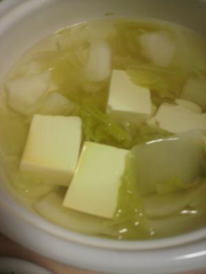 白菜たっぷり湯豆腐
