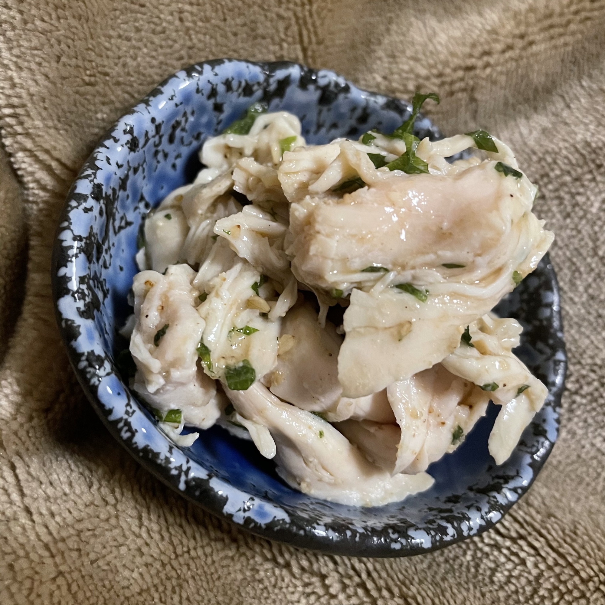 ささみの大葉ごま油和え