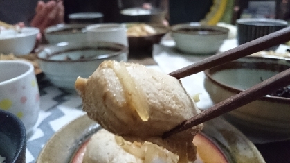 サメ肉とネギのめんつゆ煮