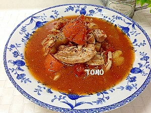 鶏ムネ肉の柔らかトマト煮