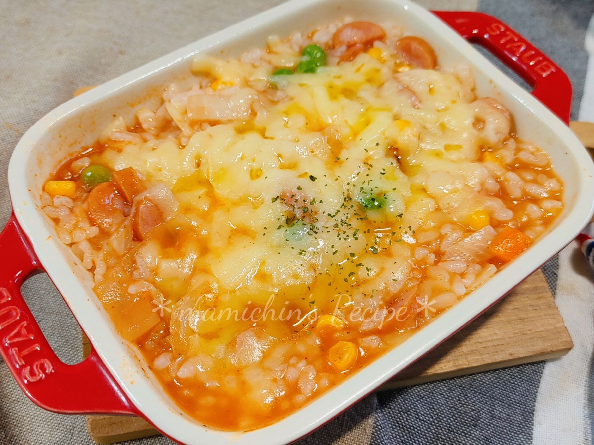 レンジUP彡国産チーズとろ〜り♪トマトリゾット風